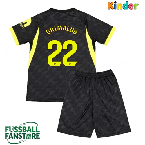 Atletico Madrid Alejandro Grimaldo #22 Replik Auswärtstrikot Kinder 2026-27 Kurzarm (+ Kurze Hosen)
